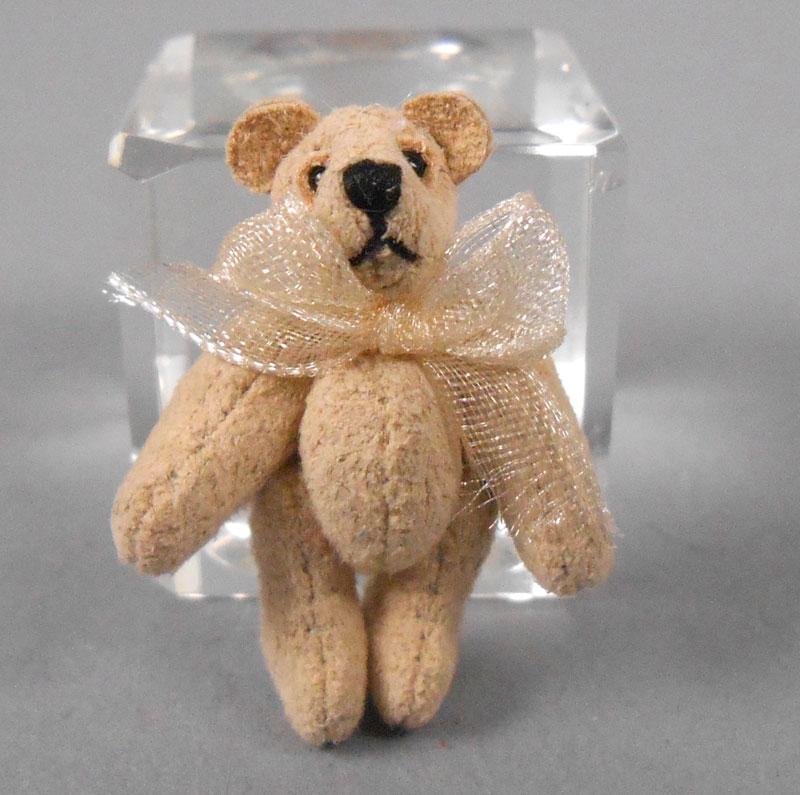 Bone Micro Mini Suede Bear